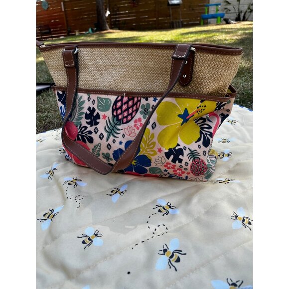 Lily Bloom Tropical Pineapple Nessa XL Tote Bag - Picture 1 of 14